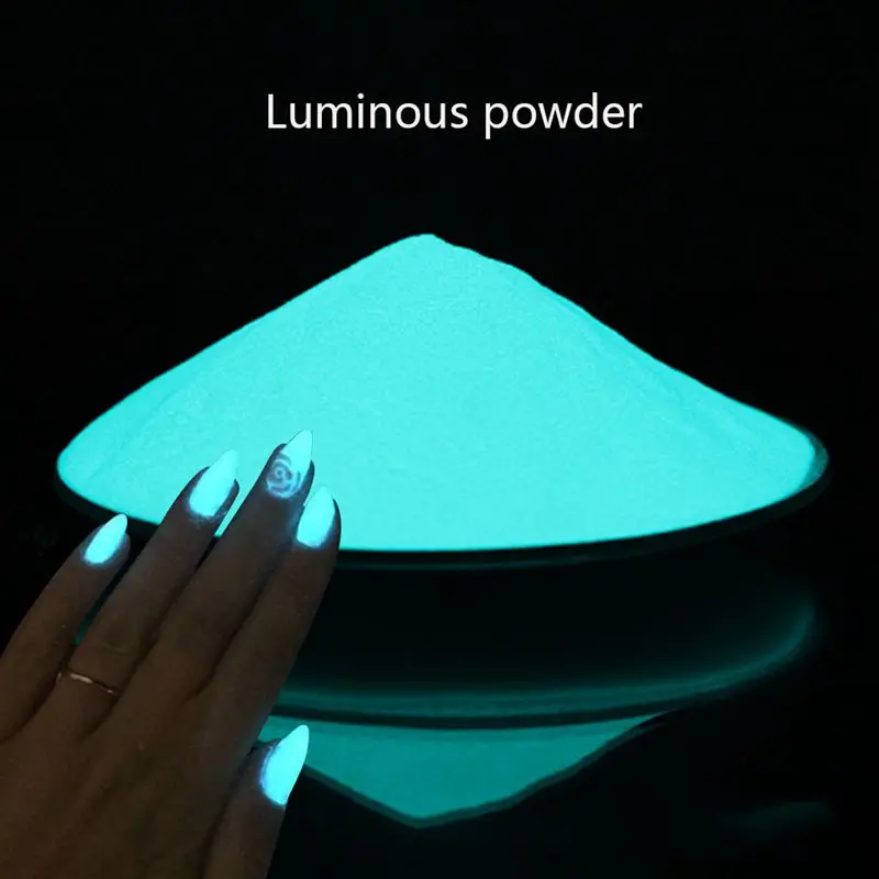 Ultrafine Bright Fluorescent Phosphor Blue Green Powder Glow in the Dark Powder Luminous Pigment Photoluminescent Dust Coating