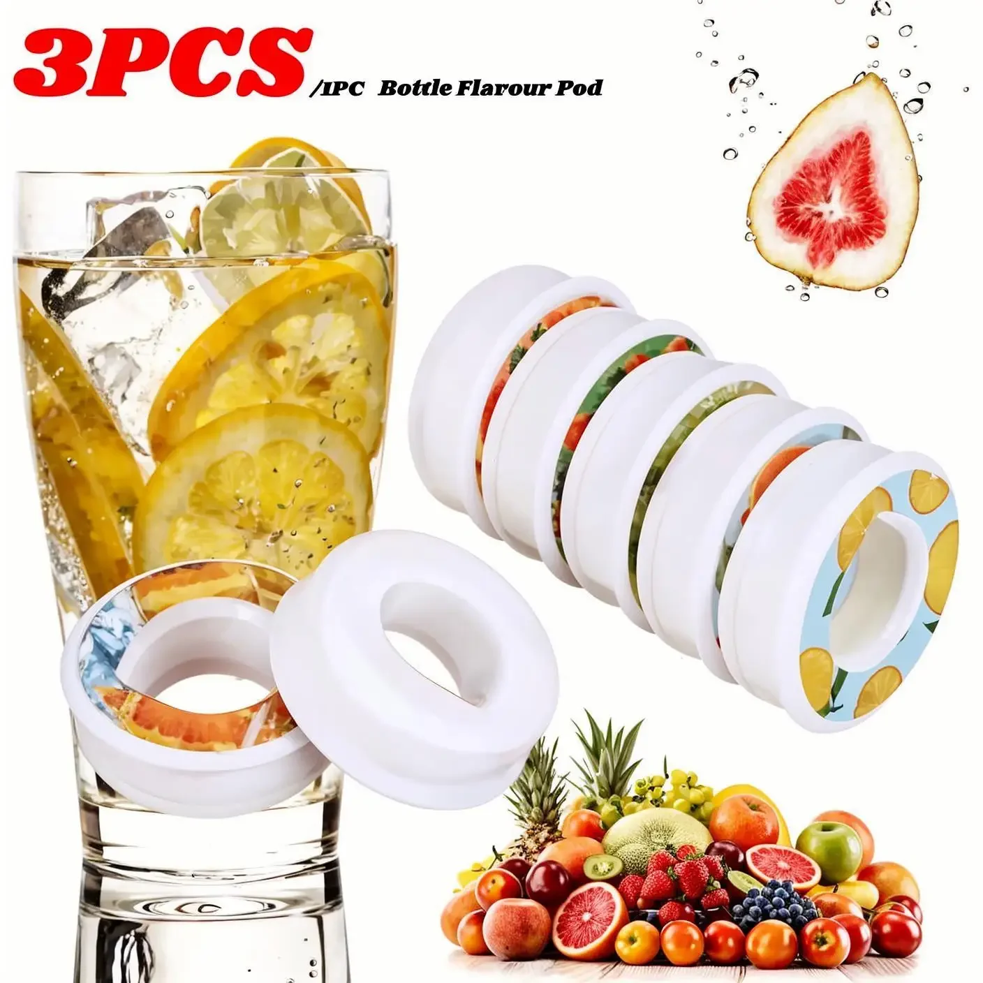 1/3Pcs Scented Pods Flavoring Pods Air Scent Fruit Flavour Pods 0 Sugar Up Sports Water Bottle Air Flavor Pods Drinking Bottle