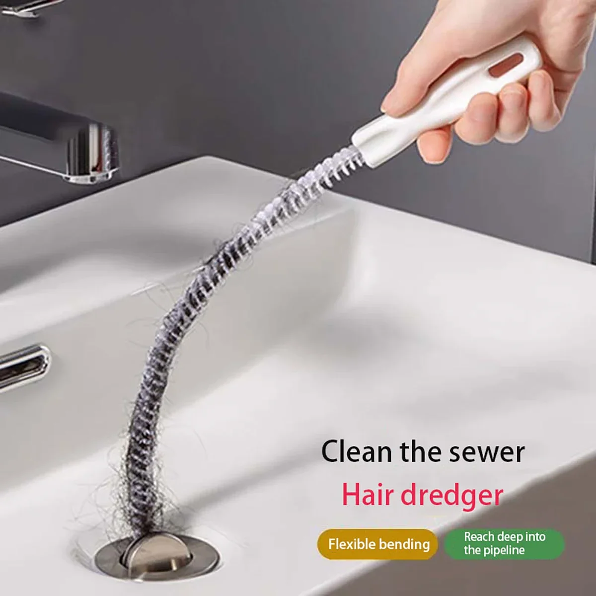 

Kitchen Sewer Hair Cleaner Household Pipe Dredging Extractor Anti-clogging Cleaning Hook Bendability Sewer Cleaning Tools