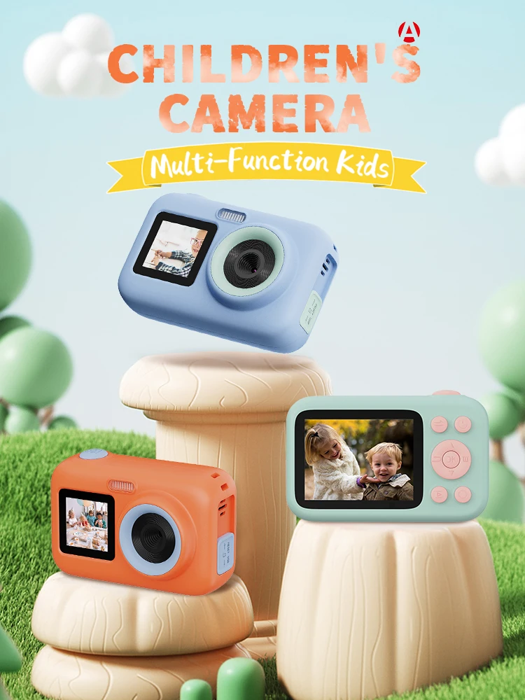 SJCAM FunCam+ Children's Camera Double Screen Birthday Gifts for Girls Boys 1080P HD Digital Video Cameras Outdoor Photography