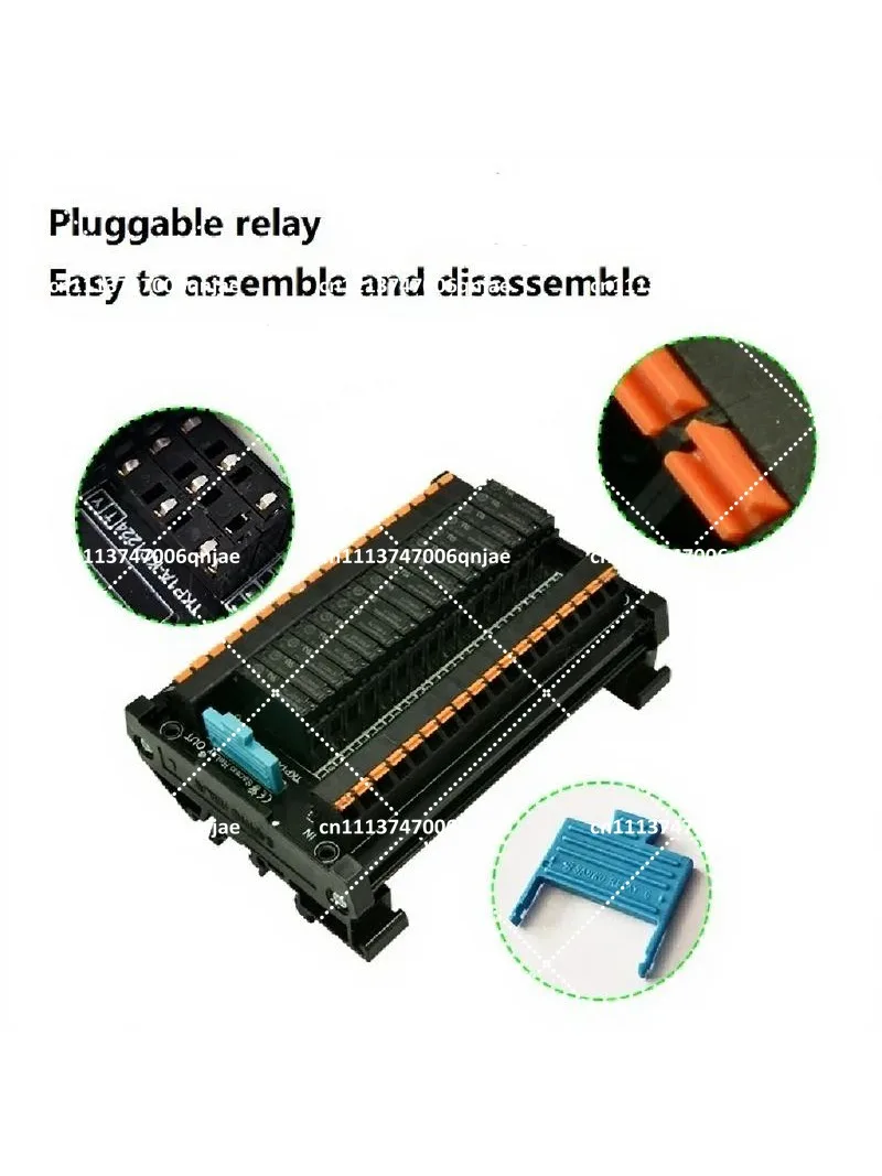 4-16 Channel Relay Module PLC Control Board Spring Terminal 1NO 5A Coil DC5V 12V 24V DIN Rail Pluggable