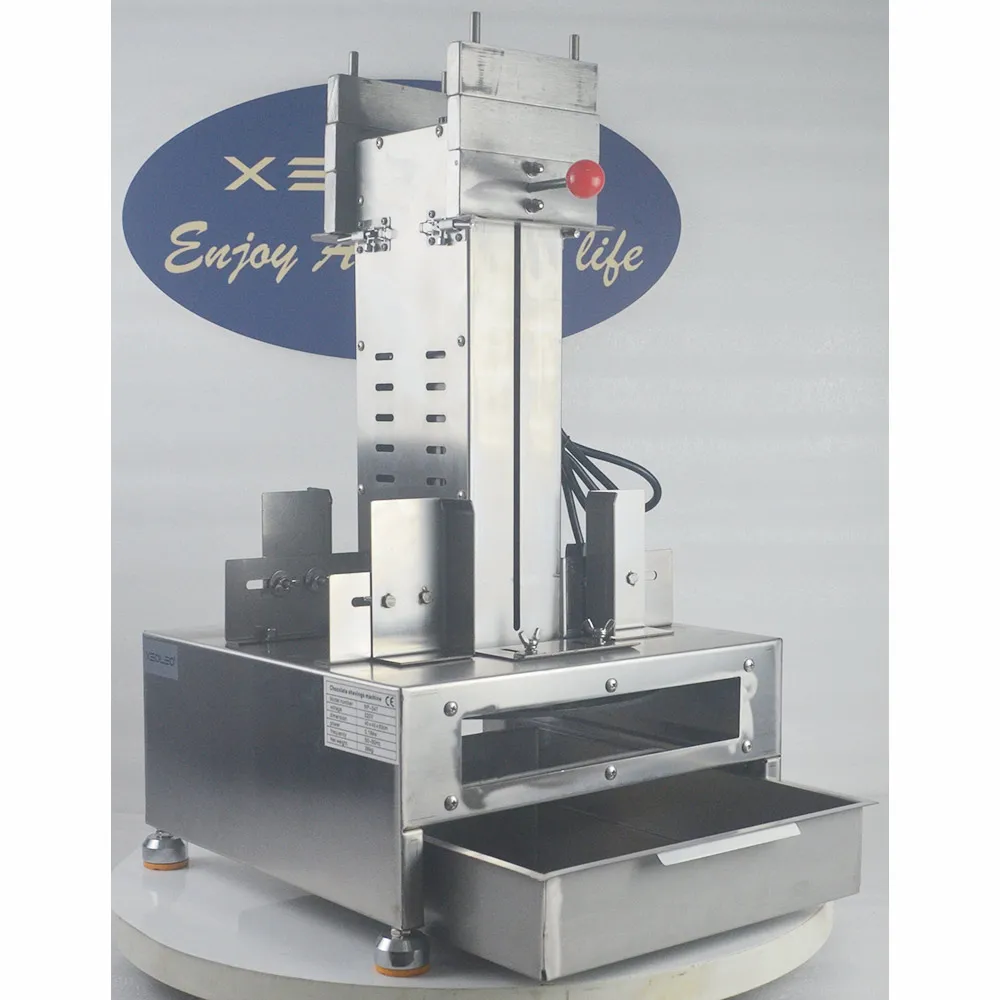 XEOLEO Schokoladen-Rasiermaschine, vollautomatische Schokoladenschneidemaschine, Edelstahl-Schokoladenschaber mit 4 Stück Kn