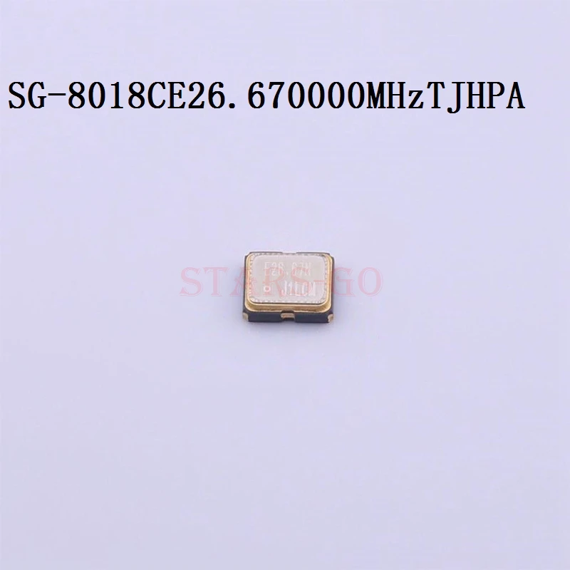 10PCS/100PCS 3225 26.67MHz 3225 4P SMD 1.8~3.3V 50ppm OE -40~+105℃ SG-8018CE 26.670000MHz TJHPA Pre-programmed Oscillators