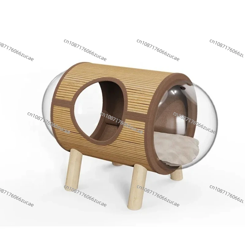 

Design Modern Cat House Elevated Cat Bed With Wooden Legs