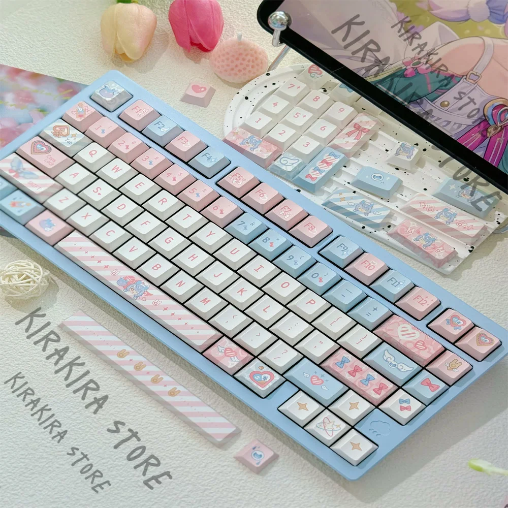 Genshin Impact Sigewinne تأثيري لعبة موضوع كيكابس أنيمي 147 قطعة الراتنج الفن الميكانيكية لوحة المفاتيح مفتاح غطاء الكمبيوتر الحلي