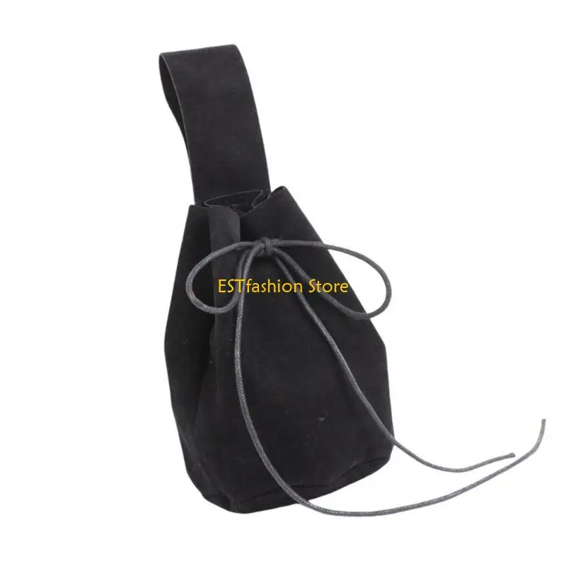 Y5GC Medieval Waist Pack Vintage Belt Waist Bag LARP Renaissances Costume Accessories for Women Men Leather Fanny Pack