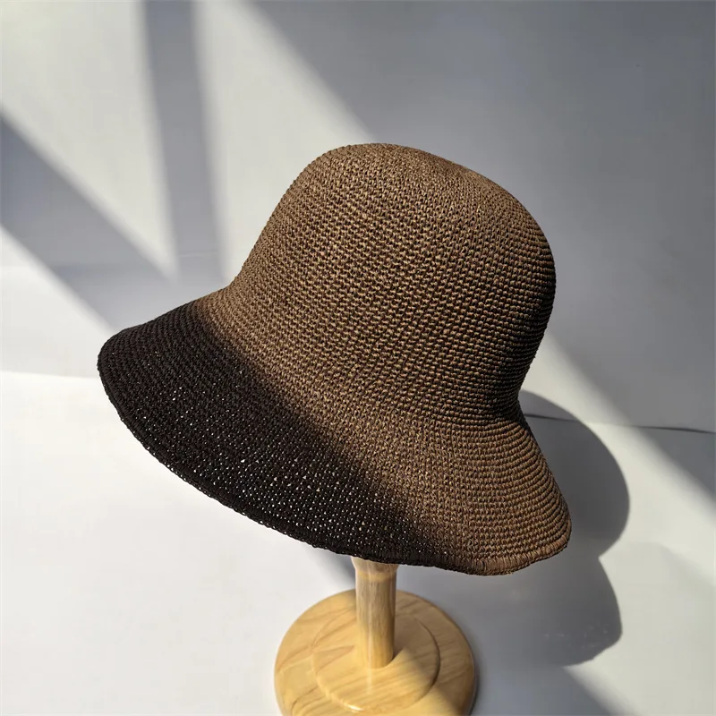 

Wachi Crochet Bucket Hat Summer Hand Made Fishing Hats Women