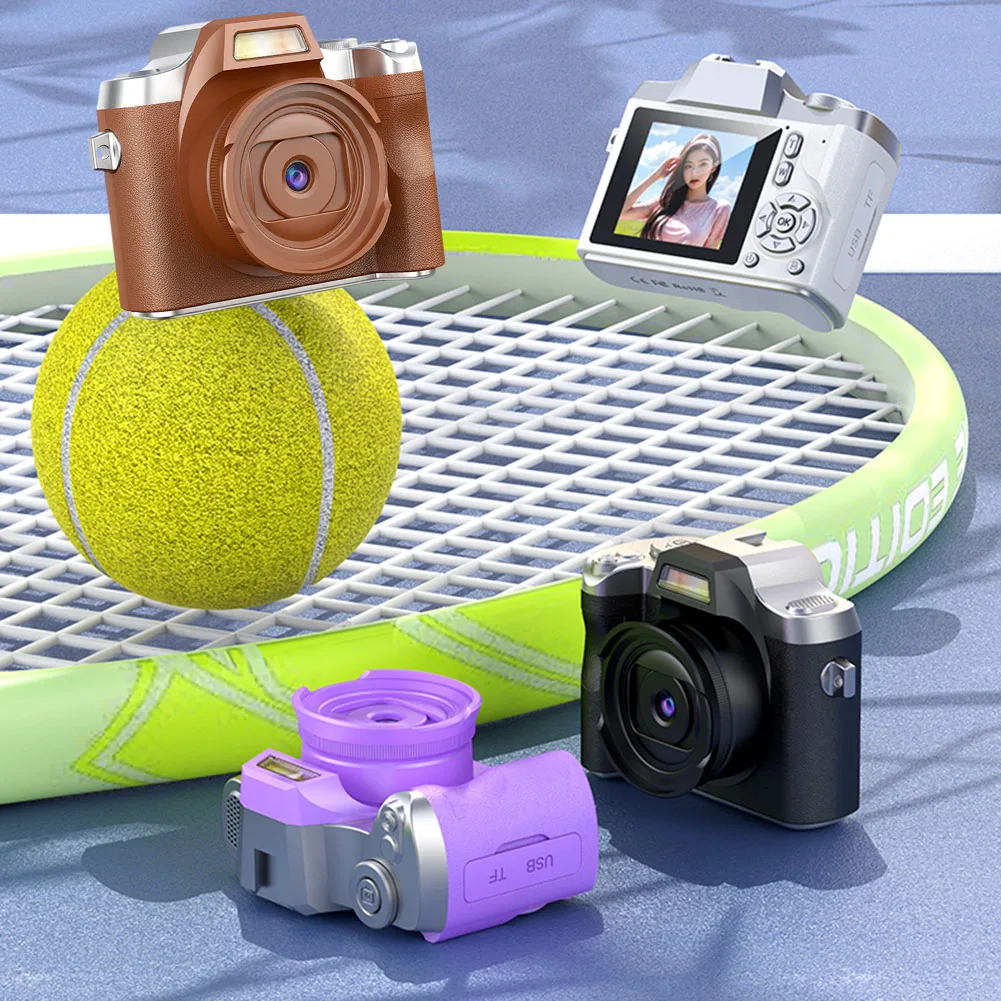 كاميرا رقمية 64 ميجابكسل 1080 بكسل مع شاشة كاميرا فيديو محمولة وبطارية قاعدة كاميرا رقمية كلاسيكية للمراهقين والكبار المبتدئين