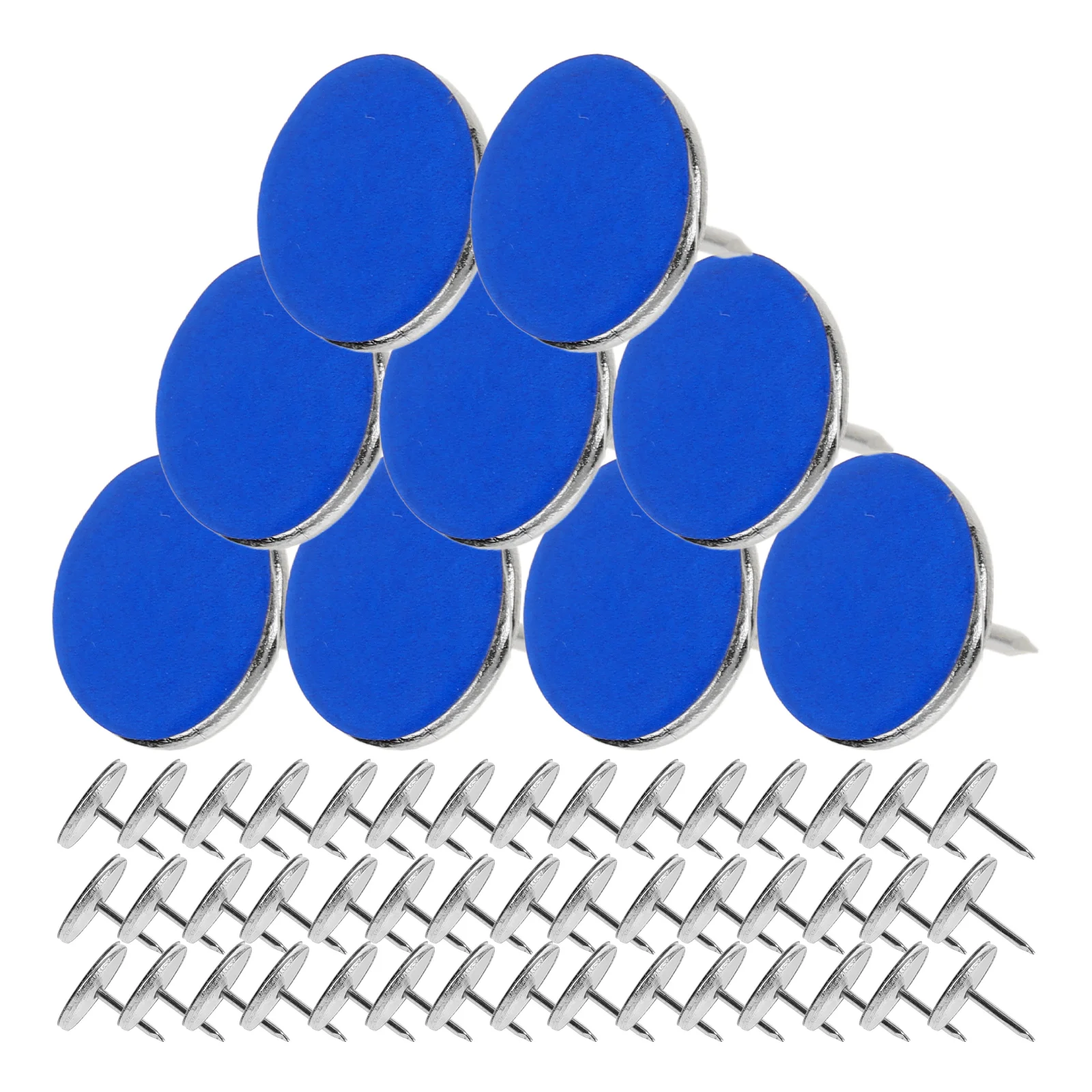 50 Pcs Reflective Pushpin Glow Thumb Tacks on Foot Pins Nylon Steel Camping Trailer Accessories Hunting Markers and Signs