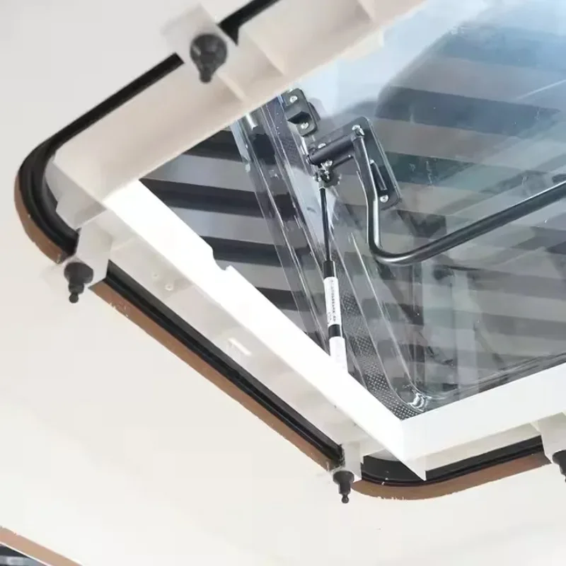 800x500 مللي متر الألومنيوم LED كوة سقف نافذة فتحة ل RV قافلة متنقل مكافحة الحشرات صافي ظلة 70 فتح زاوية ل