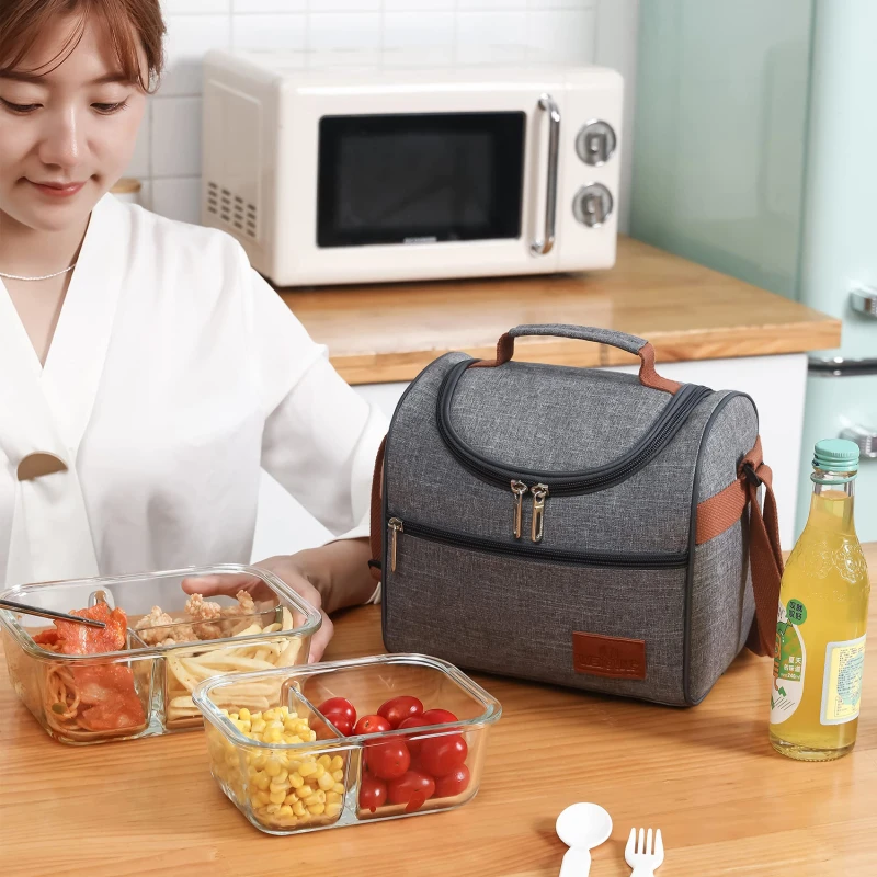 Lunch Bag Women Men Lunch Box Adult Small Lunch Tote Reusable Insulated Cooler Lunch Container For Work Office Picnic Travel