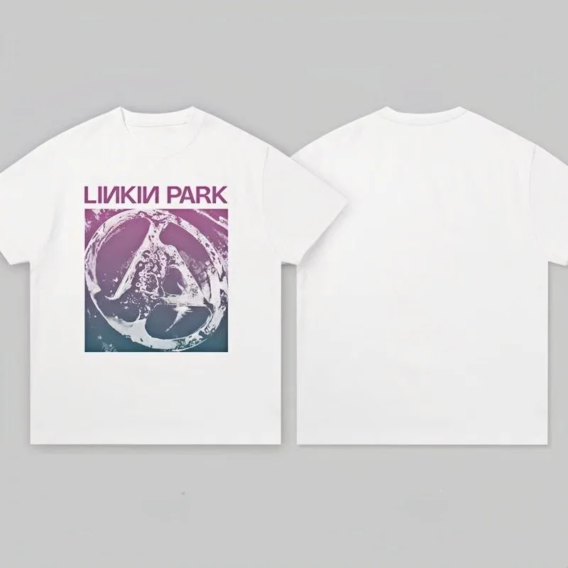 2025 بوب روك باند مطبوعة الأوروبية والأمريكية القطن تي شيرت الرجال والنساء ملابس علوية فضفاضة مريحة غير رسمية #5