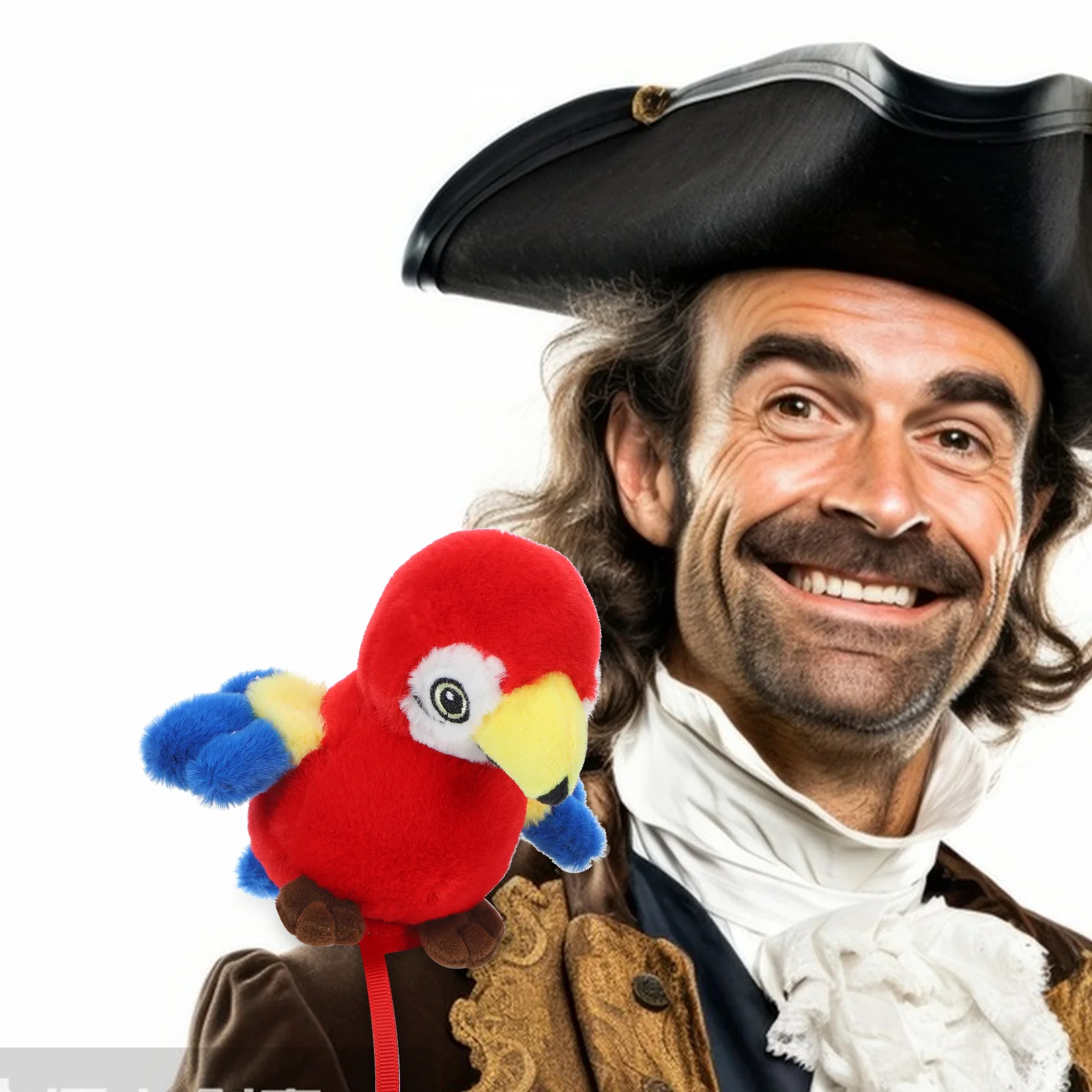 

Pirate Role Play Costume Kids Shoulder Parrot Artificial Prop Plush Ornaments Filling