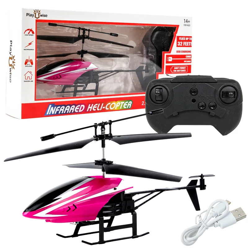 Rc Helicopters Aircraft Remote Control Controlled Airplanes Toys for Boys Child Plane Shatter-resistant Flying Quadrocopter YK18