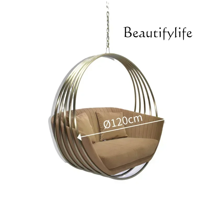 

Pd BJ Modern Simple Living Room Single Sofa Hanging Basket Chair Indoor Courtyard Swing Hanging Chair