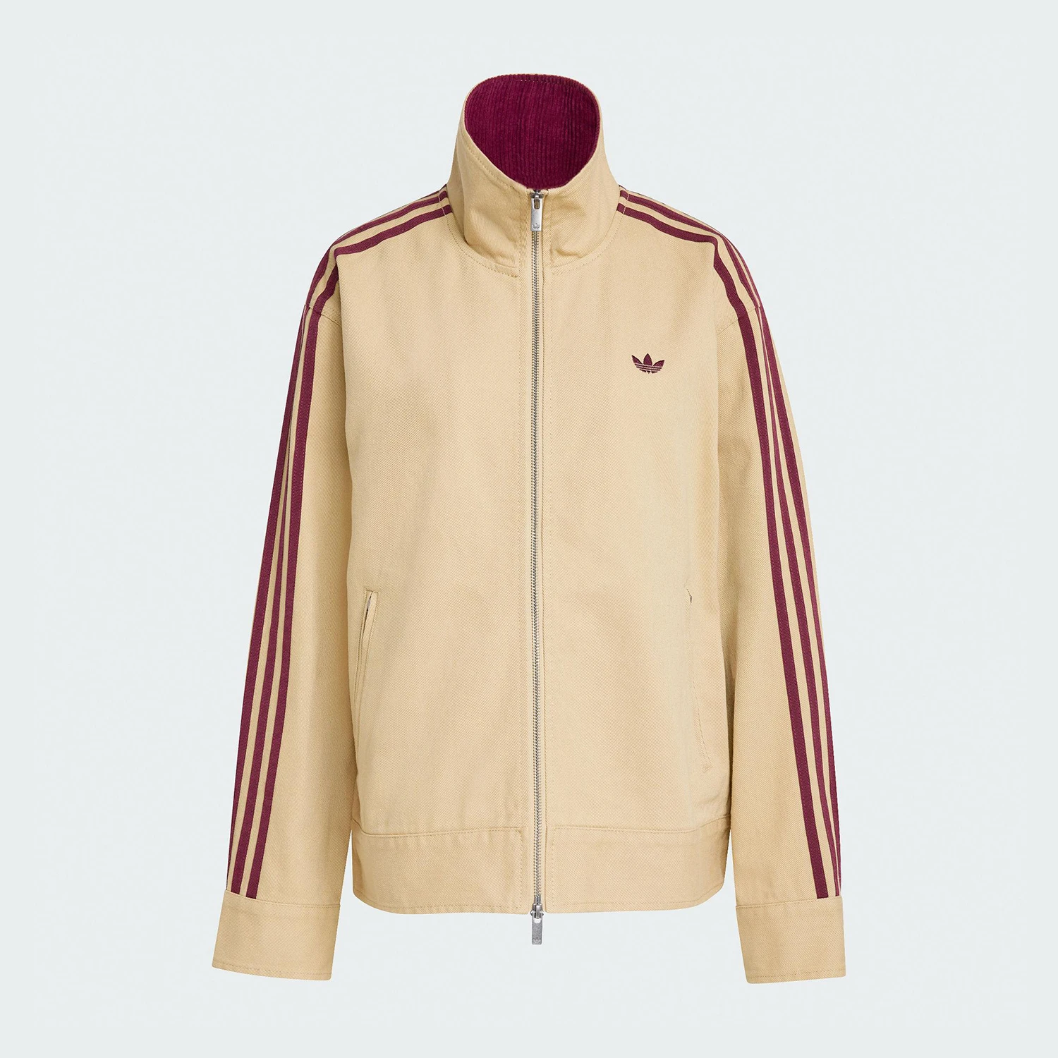 Adidas genuine clover women's stand up collar classic durable casual jacket KF2312