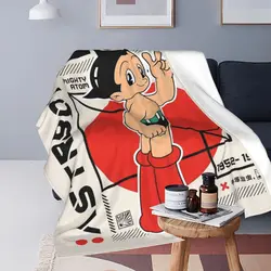 Astroboy Astro Boy Blanket Fleece Spring/Autumn Anime Multifunction Lightweight Throw Blankets for Sofa Bedroom Quilt