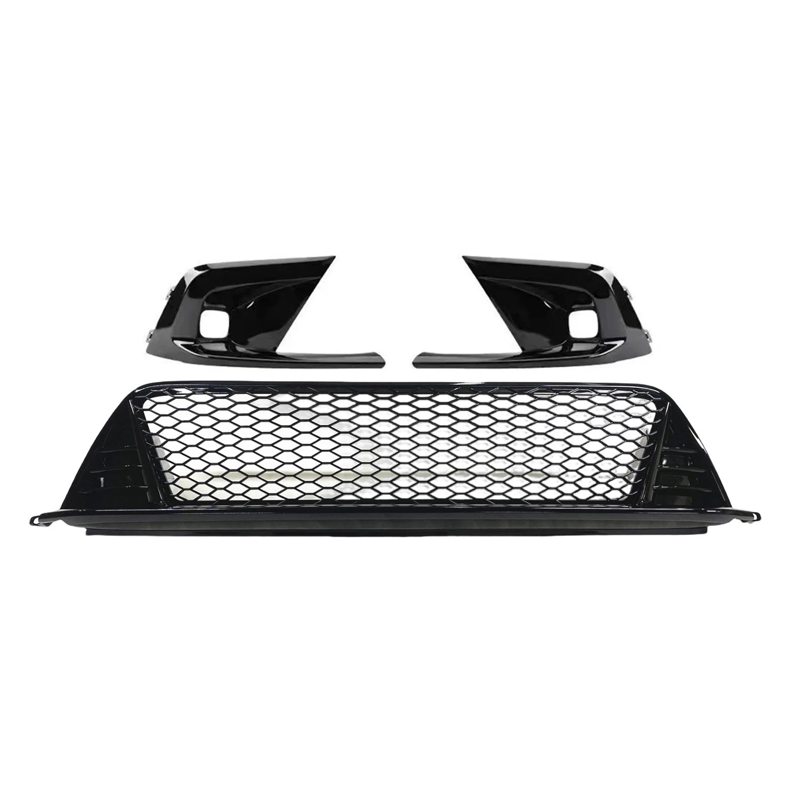 For Honda Civic 11th 2022-2024 Front Grille Lower Grill+Side Bumper Hood Fog Light Cover Air Intake Vent Frame Trim Shade