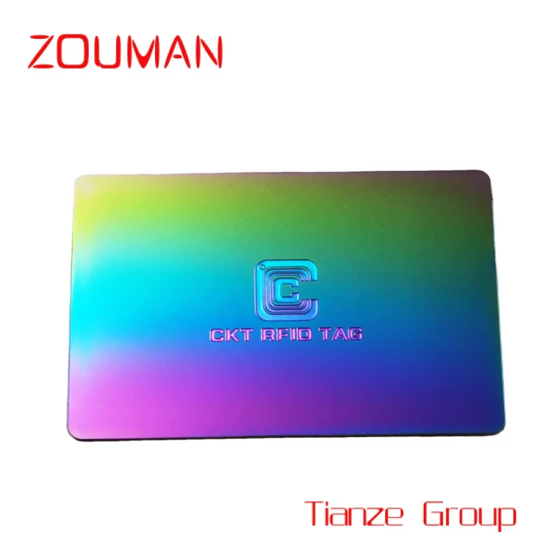 TRFID customized u Gradient Color Busins Card Fl Side N etal N Card