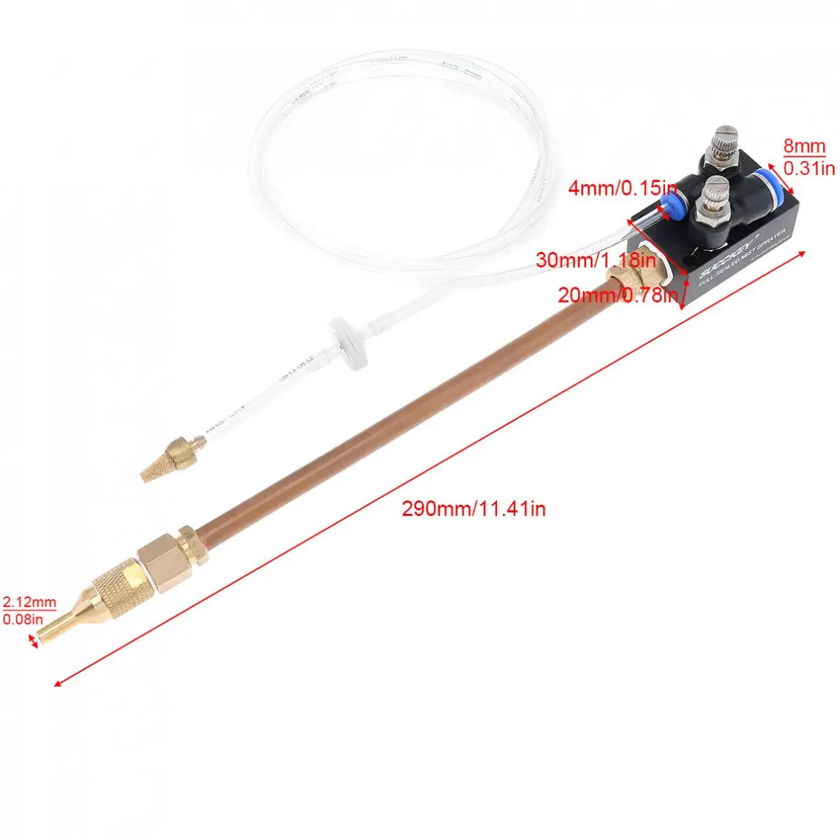 Precision Mist  Lubrication Spray System 20cm Copper Pipe Cooling Sprayer for Cutting Engraving Cooling Machine / CNC Lathe