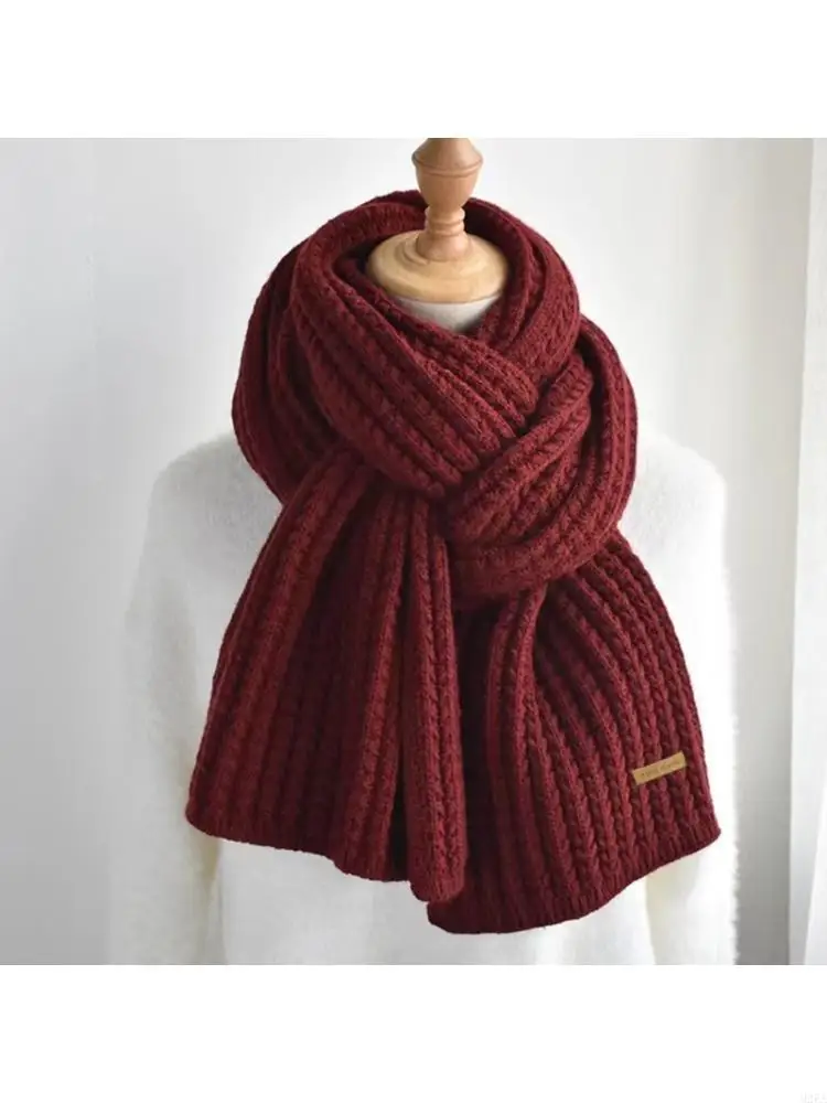 2026 New Color Knit Scarf Unisex Couples Soft Knitted Wool Winter Warm Accessory
