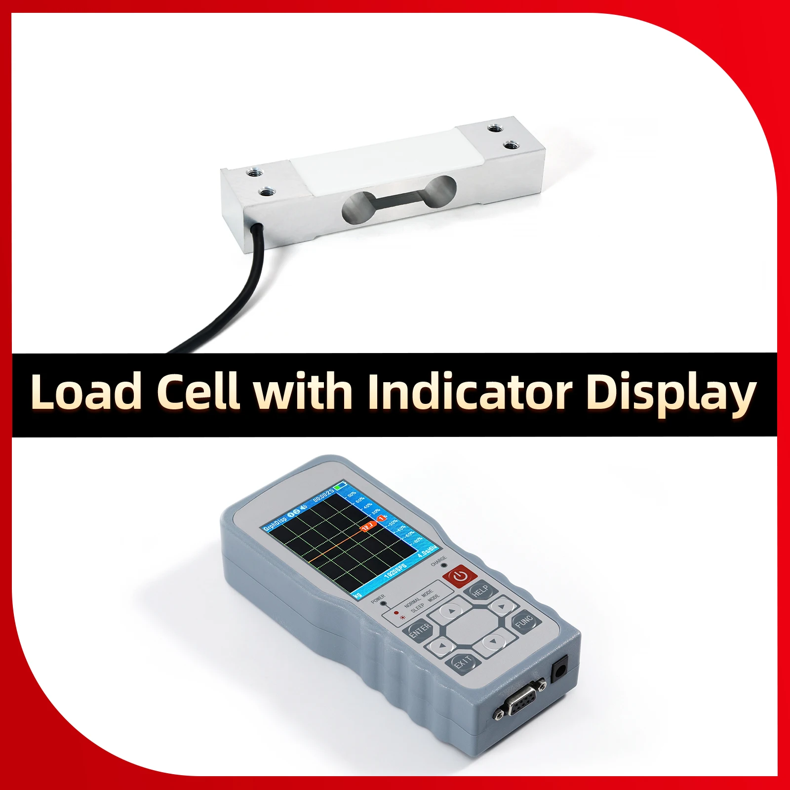 

Aluminum Alloy Load Cell Sensor+Digital Force Gauge,Testing Tensile And Compressive Forces,Transient Waveform Peak/Valley Values