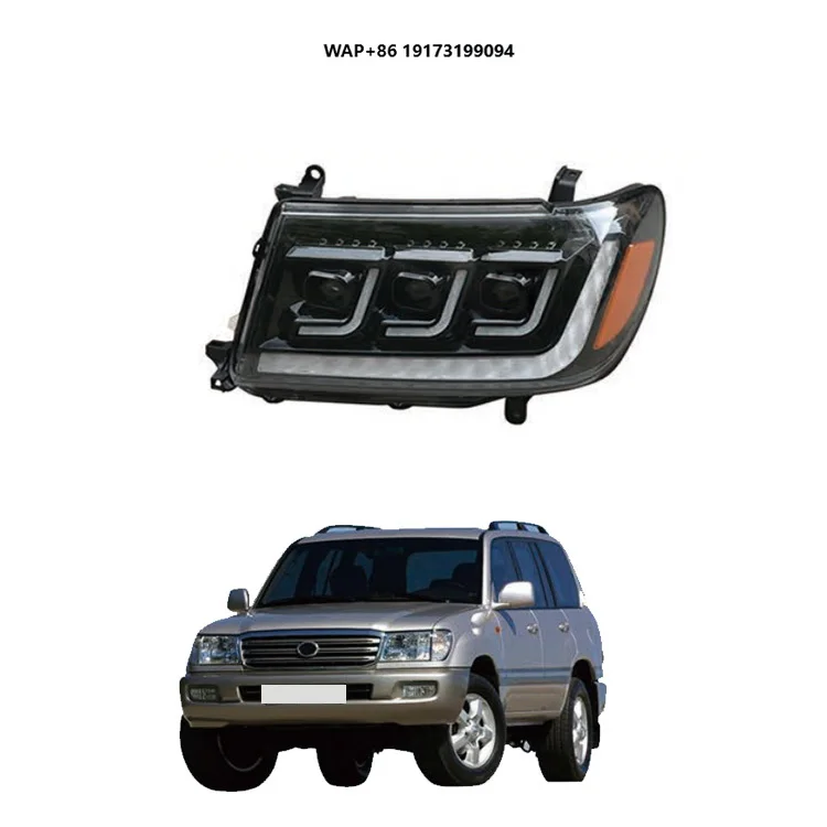 

Car Front Projector Light Accessories Headlamp Upgrade Head Light Lamp Led Headlight for-Toyota Land Cruiser 100 LC100 1998-2007