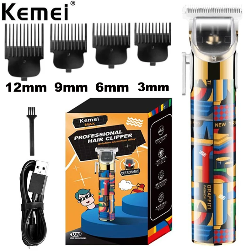 

Kemei-5087 Professional Hair clipper Cord or Cordless Use Barber clipper Rechargeable Hair Trimmer Electric Hair Cutting Machine