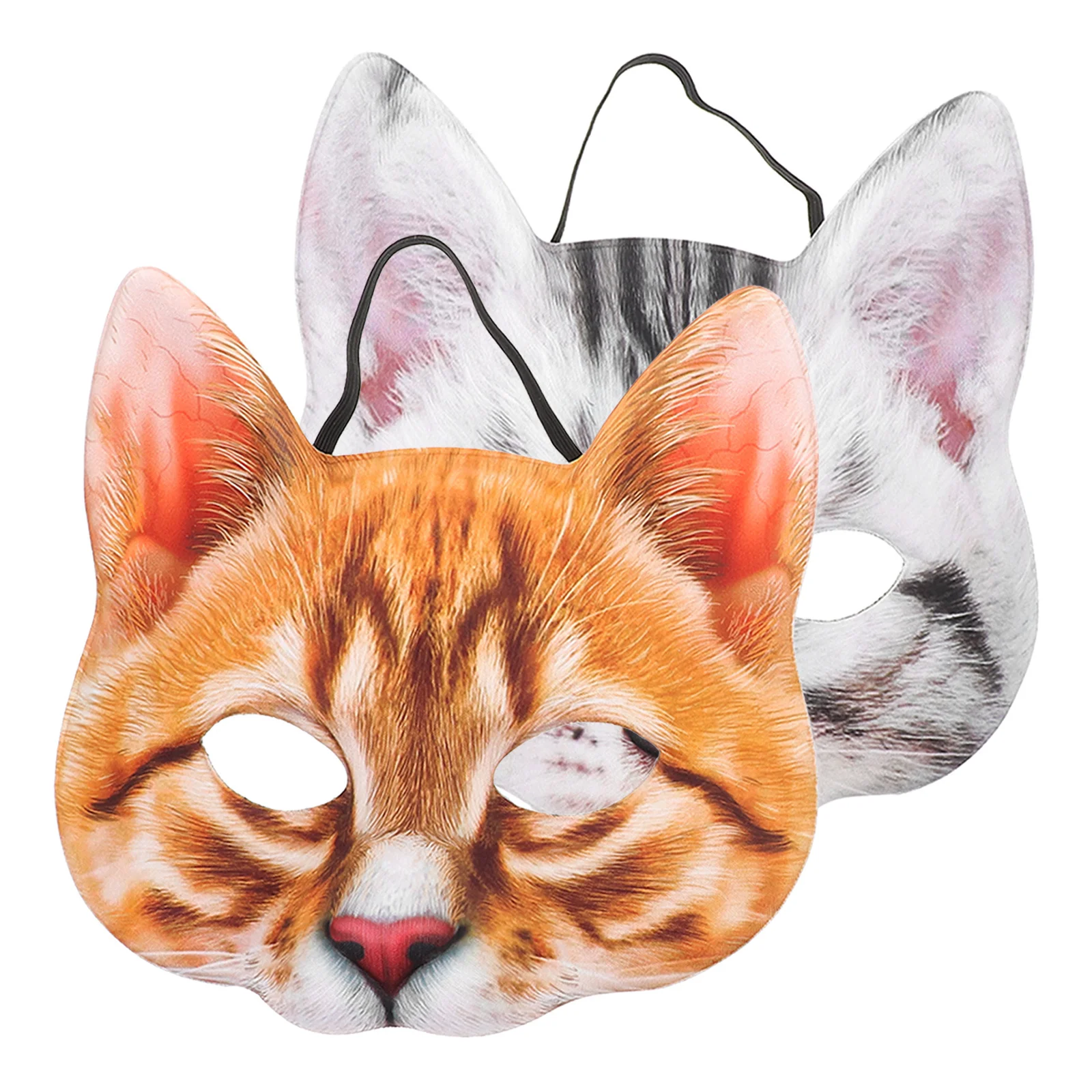 

2pcs Cat Mask For Women Lovely Animal Masks Halloween Carnival Masquerade Party Cosplay Decoration Festival Accessory