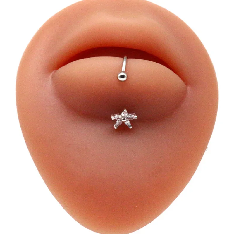 New Punk 10mm Skull Zircon Lip Rings Labret Piercing Ear Nose Hoops Unisex Women Septum Piercing Body Jewelry