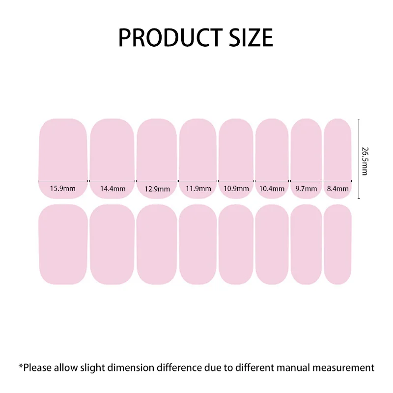 16tips Colorful Shiny Nail Sticker Solid Color Gradient Fine Glitter Full Cover Nail Wraps Decals DIY Nail Art Stickers