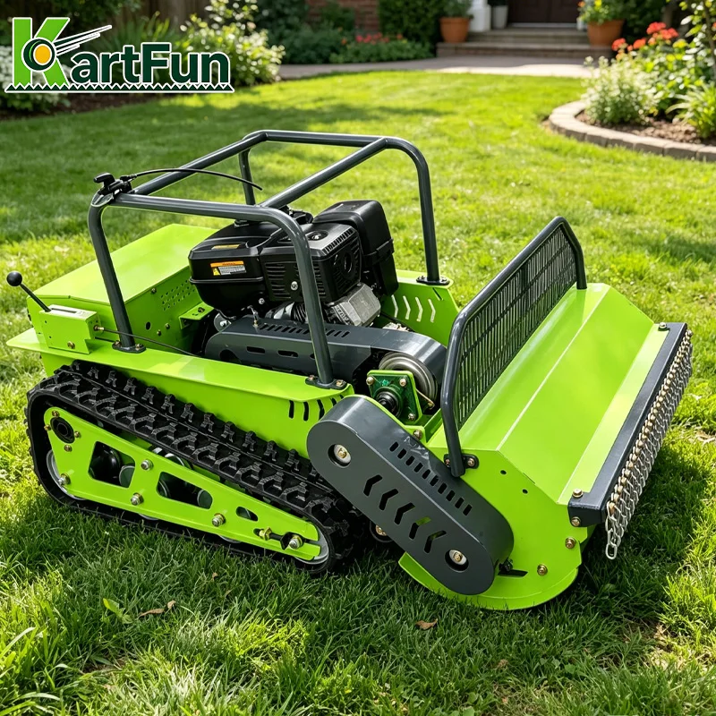 Free Shipping Factory Price Remote Control Lawn Mower Crawler Robotic Grass Cutter for Garden Maintenance