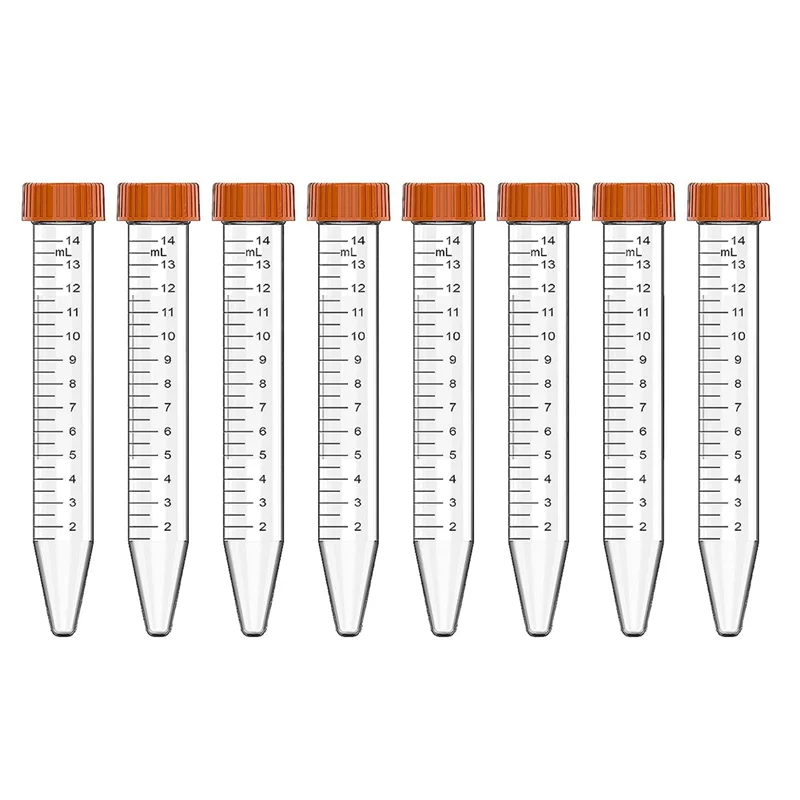 Tube à centrifuger conique avec bouchons à vis anti-fuite, tubes stériles, 15ml, 25 pièces