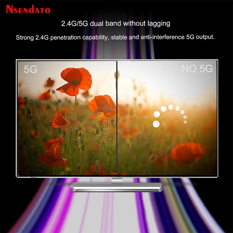 Pantalla inalámbrica WiFi de doble banda 2,4G/5G, receptor de pantalla inalámbrica 4K HDMI, adaptador Dongle para compartir pantalla de TV para Monitor de TV