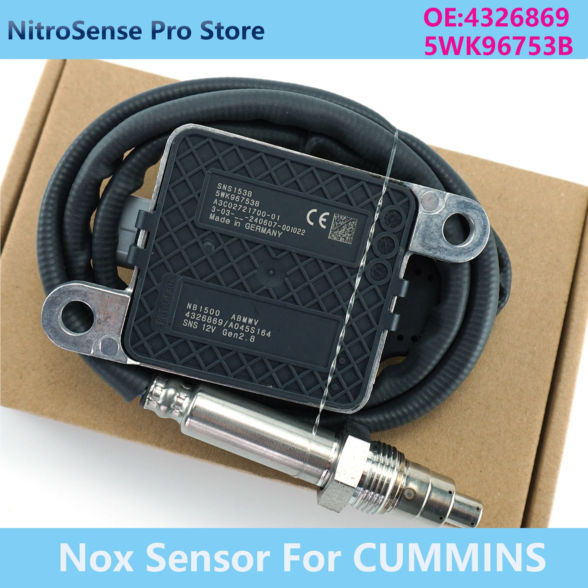 

4326869 5WK96753B High Quality Nitrogen Oxide Sensor For CUMMINS 5WK9 6753B Wholesale Price Auto Car Spare Parts