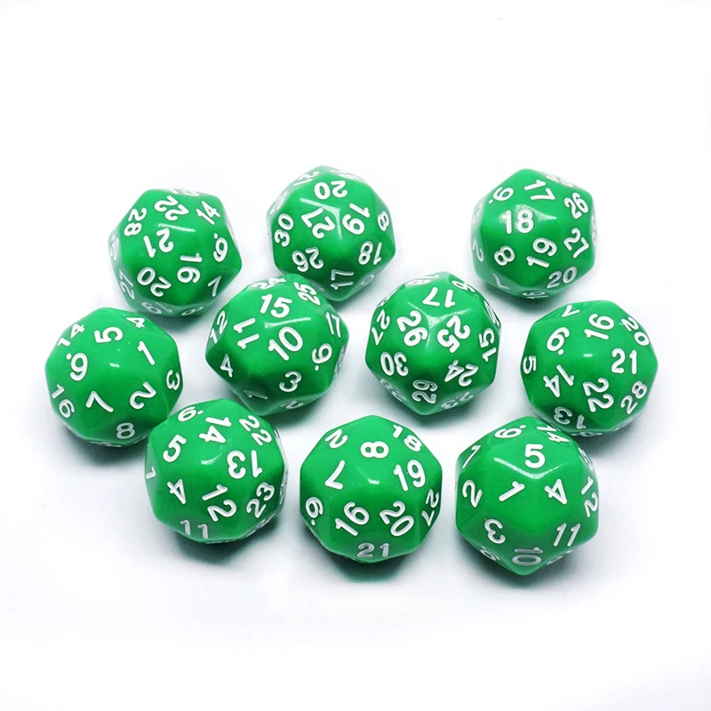 5PCS Polyhedral Dice 30 Sided Funny Board Games For Adullts And Children Math Games Juegos De Mesa Familiares Divertidos