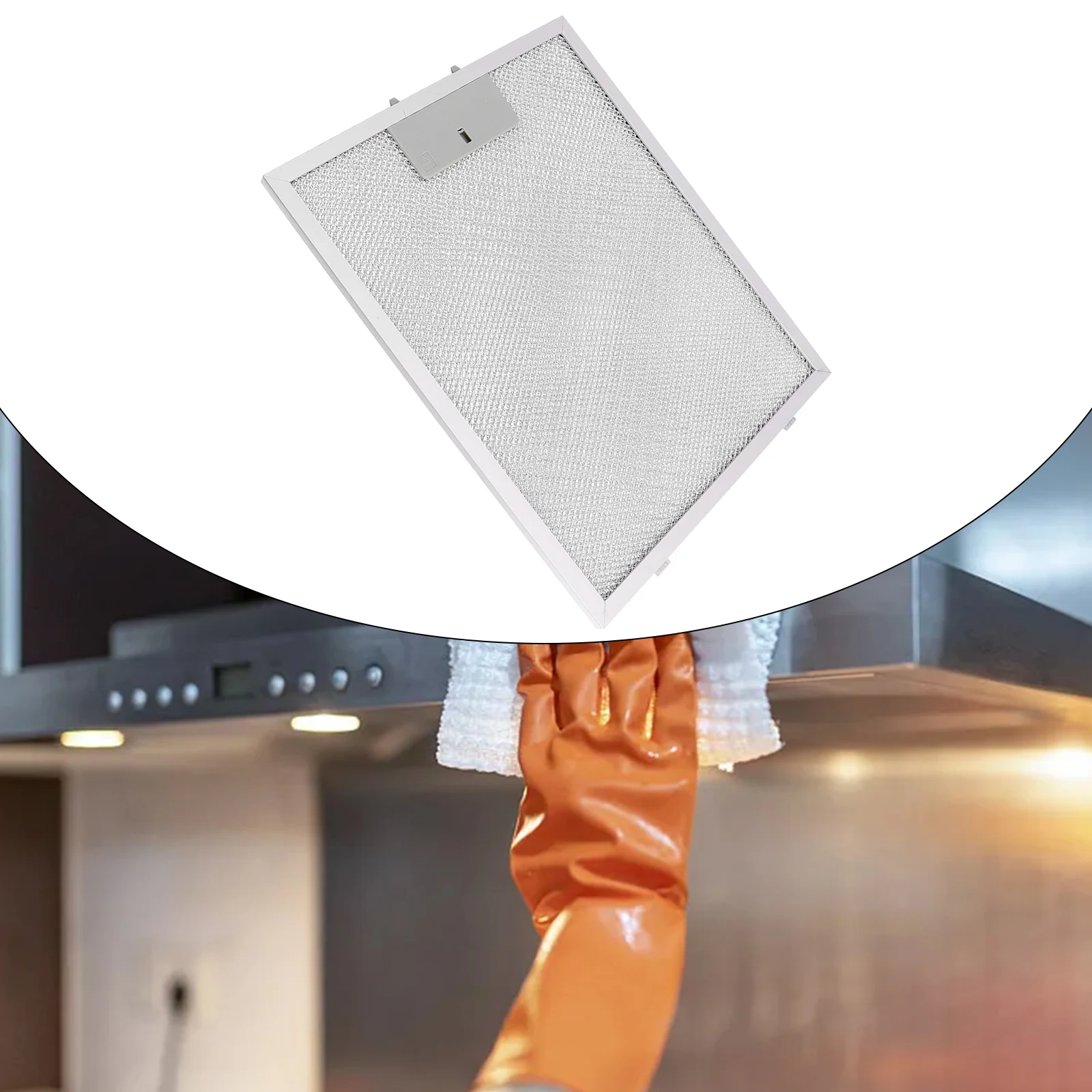 Stainless Steel Range Hood Filter 322x249x9mm 5 Layer Metal Grease Trap For Kitchen Extractor Fan