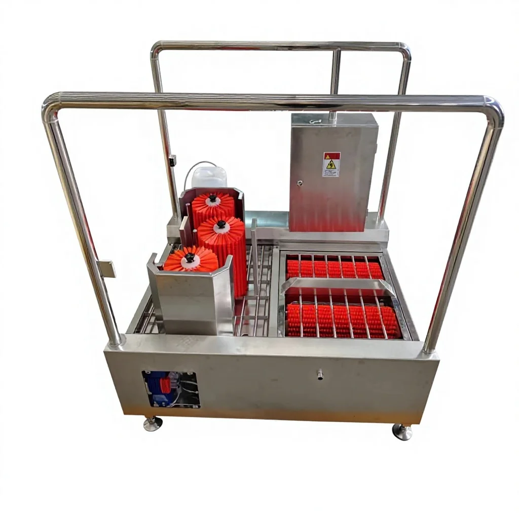 304 Stainless Steel Sanitary Station Industrial Shoe Washing Machine Sole Cleaning Machine Suitable for Meat Processing Plants