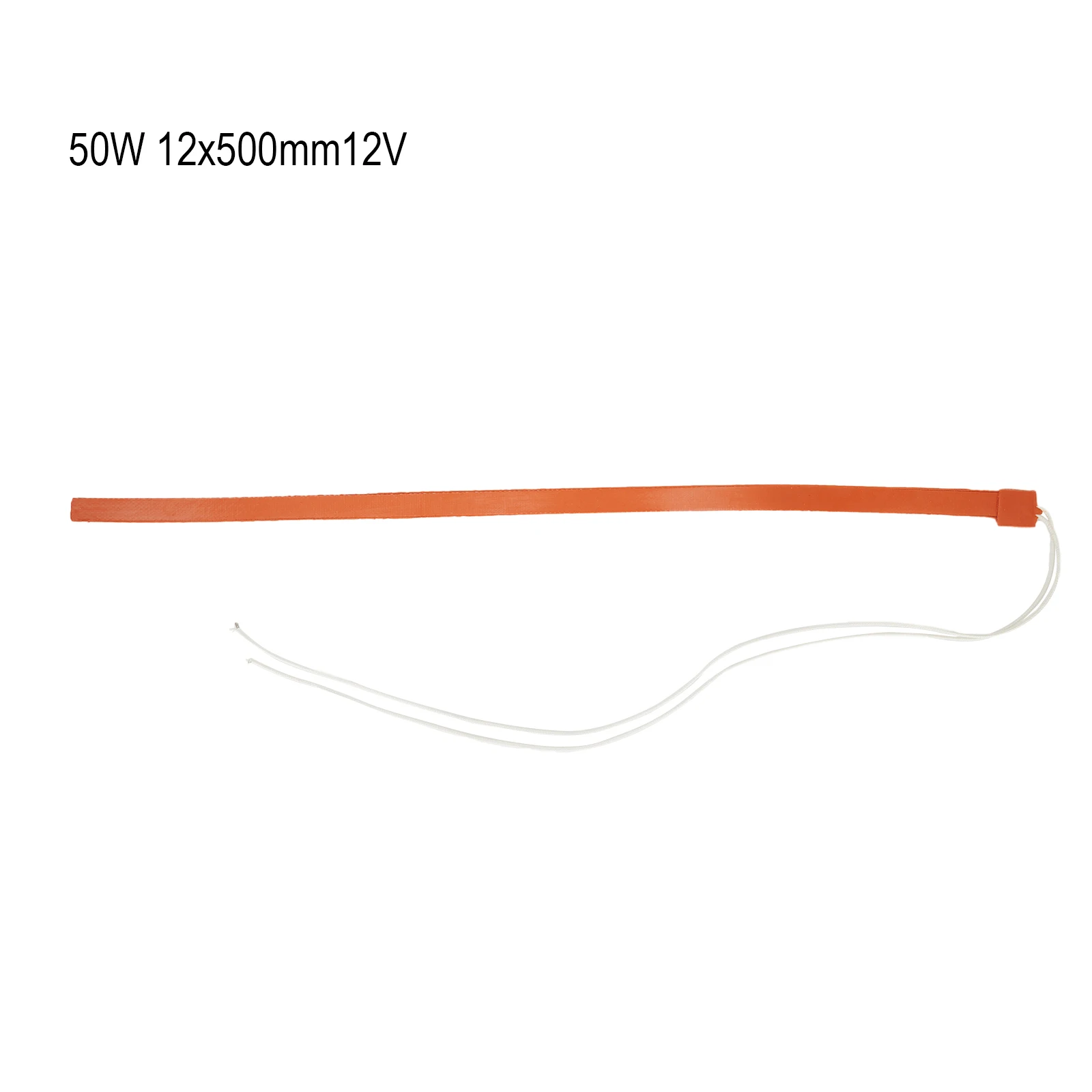 50W 12x500mm 12V  50Degree Celsius Acid-Resistant Silicone Thermal Heating Pads Flexible High Thermal Conversion Efficiency