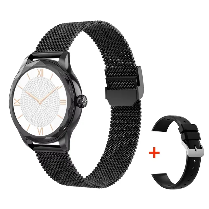 

2025 AMOLED Smartwatch OD8 BT Call 1.19" Round Screen IP68 Waterproof Health Rate NFC Fashion Diamonds Smart Watch For Women