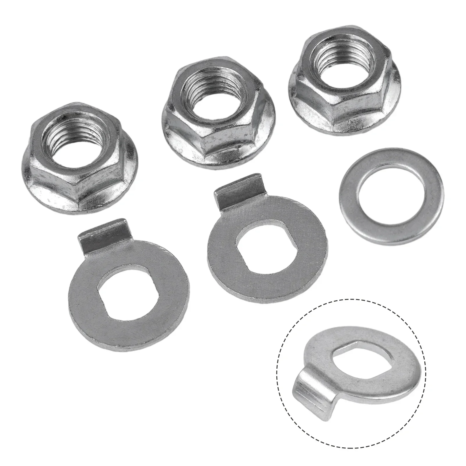 12mm Steel E-Bike Hub Motor Nuts Safety Washer Front Or Rear Hub Motor Electric Bike Scooter Bicycle Replacement Nut Ebike Parts