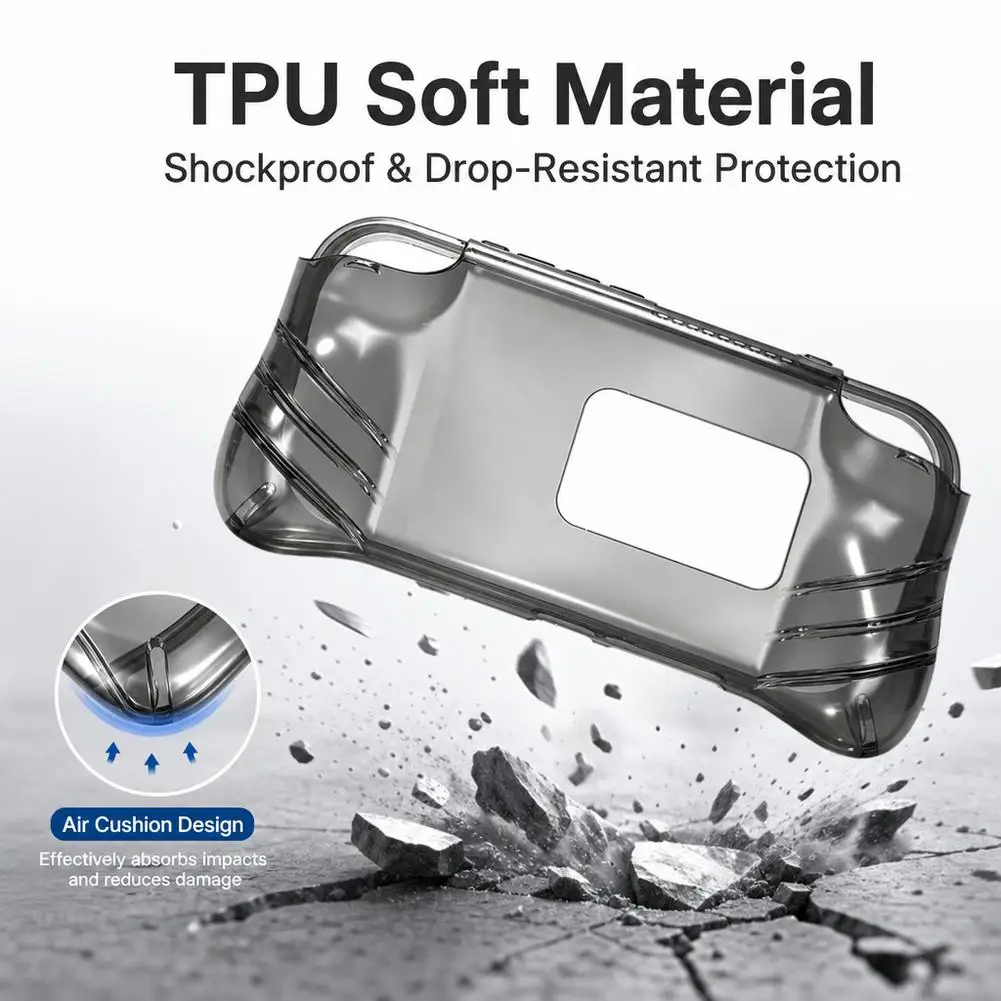 For Retroid Pocket Nova Clear Protective Case Ergonomic Grip Cover Anti-Scratch Heat Dissipation Handheld Game Console Shell