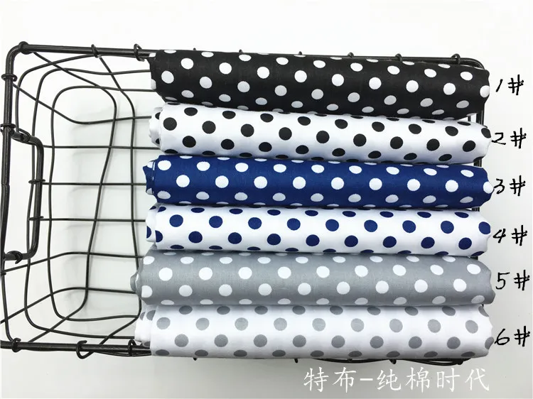 160x50cm Small 8mm spots Twill Cotton Fabric Printed Making Bedding Clothing Diy Bags  Cloth