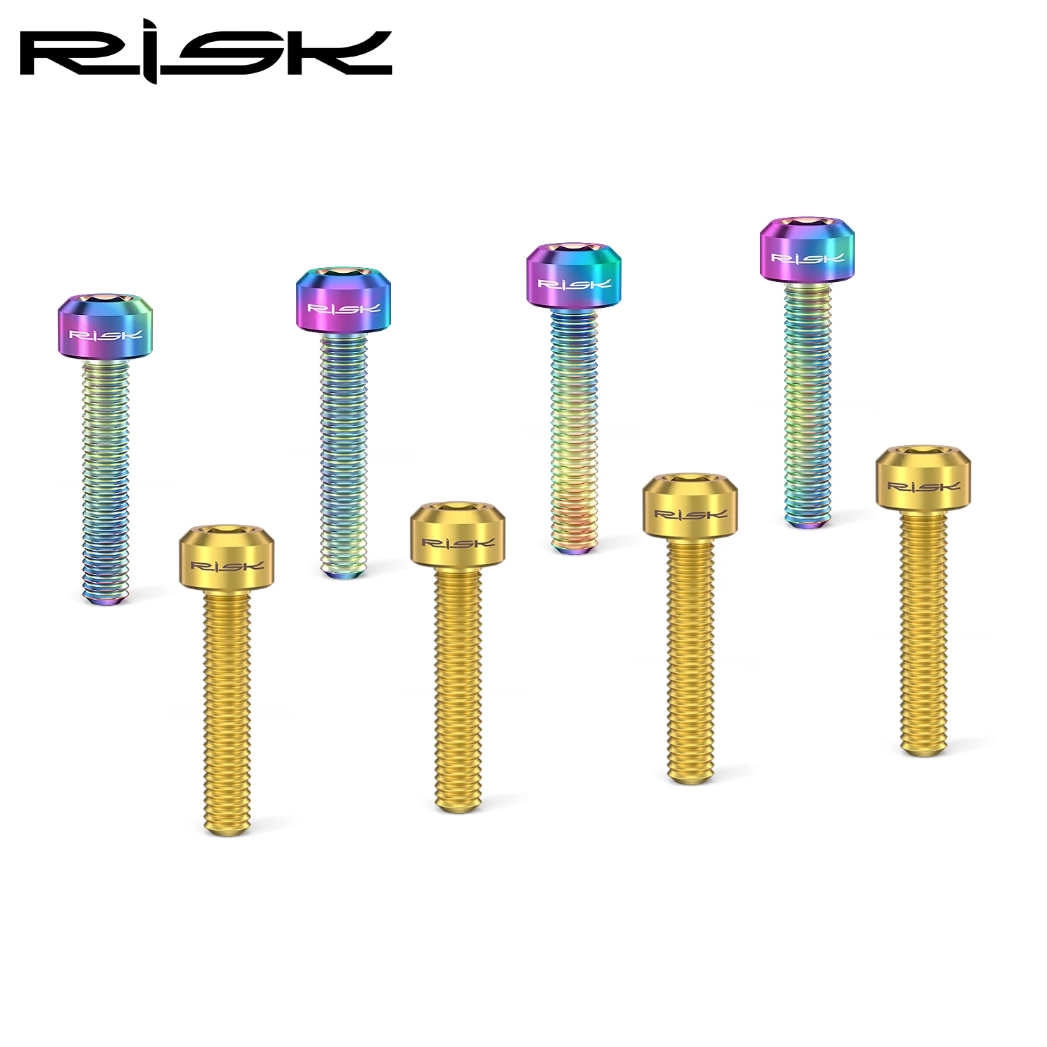 RISK 2pcs/bag M5x25mm Bicycle Brake Lever Fixing Bolts Extended Screws For Hydraulic Disc Brake Fastener Titanium Road Bike