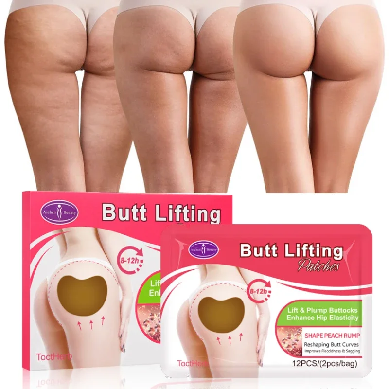 Natural Butt Beauty Stickers Firming Lifting Butt Growth Plump Up Enlarge Butt Massage Sexy Buttocks Skin Care 2pcs/Bag