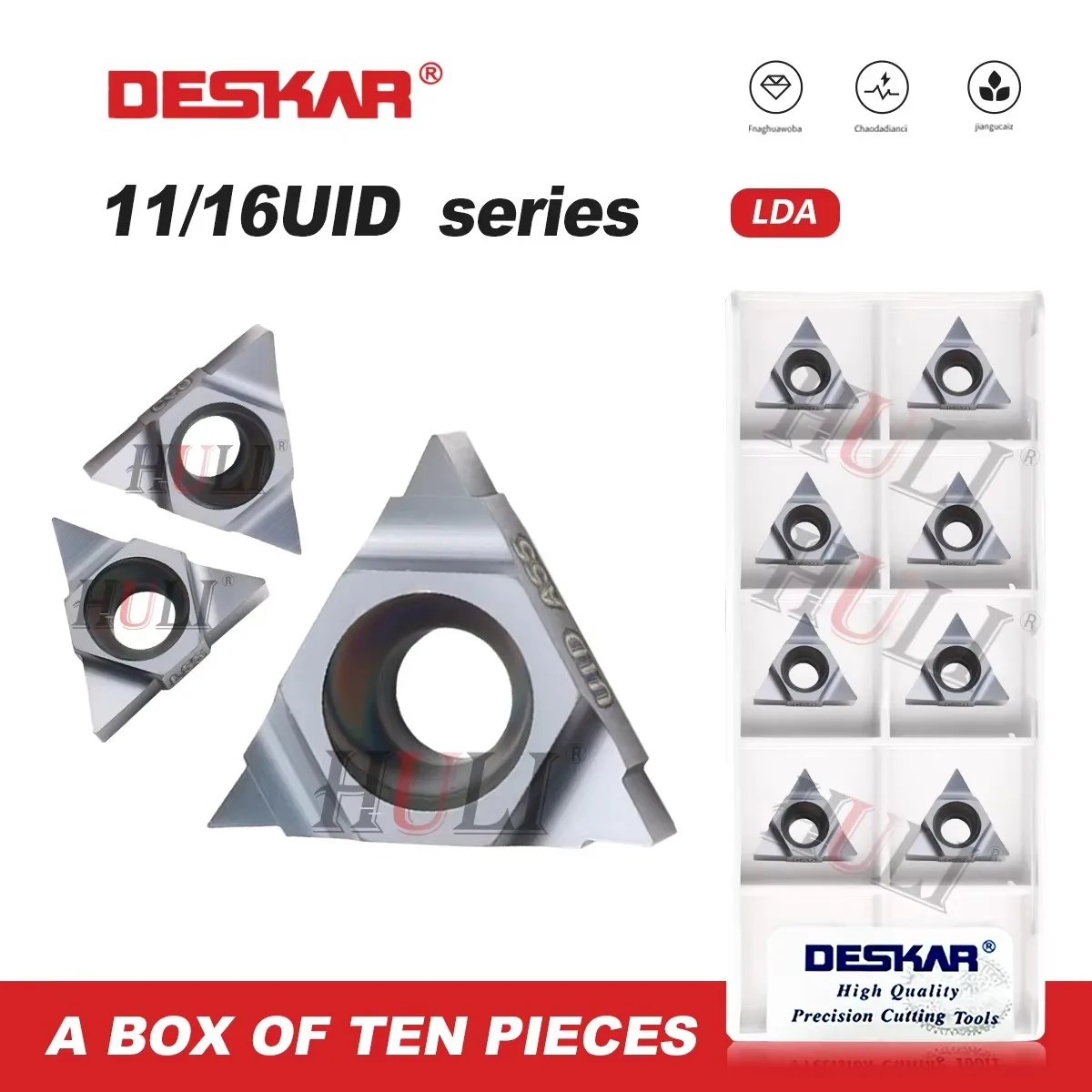 DESKAR 100% Original Threaded Blades 11UID 16UID A55/A60/L55/C60/D60 LDA Use For Processing General Materials Triangle Inserts