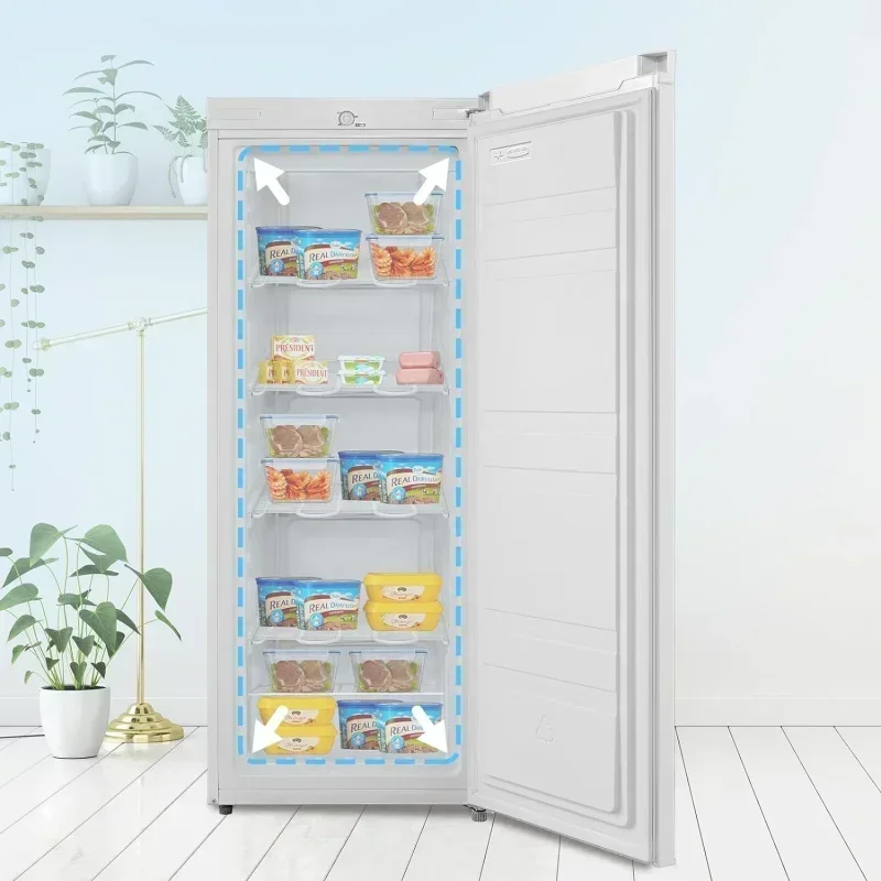 Вертикальная морозильная камера D2BMidea MRU05M2AWW, 5,3 куб. фута, белая