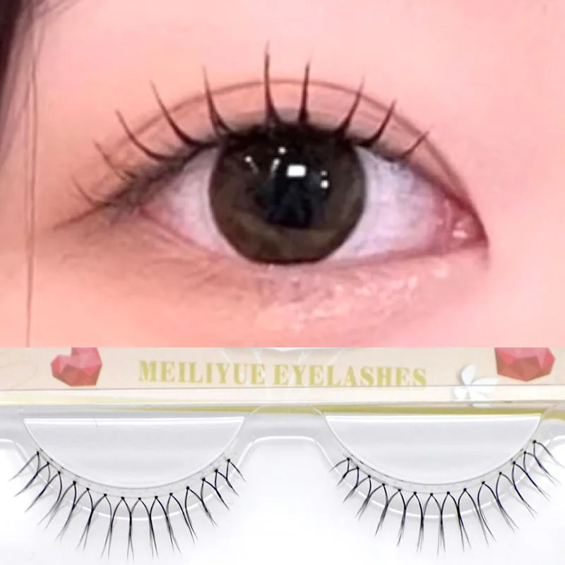 Girl Group Group Fake Eyelashes 3 Pairs Natural Simulation Short Lashes U-shaped Transparent Stem Eyelashes Extension Makeup