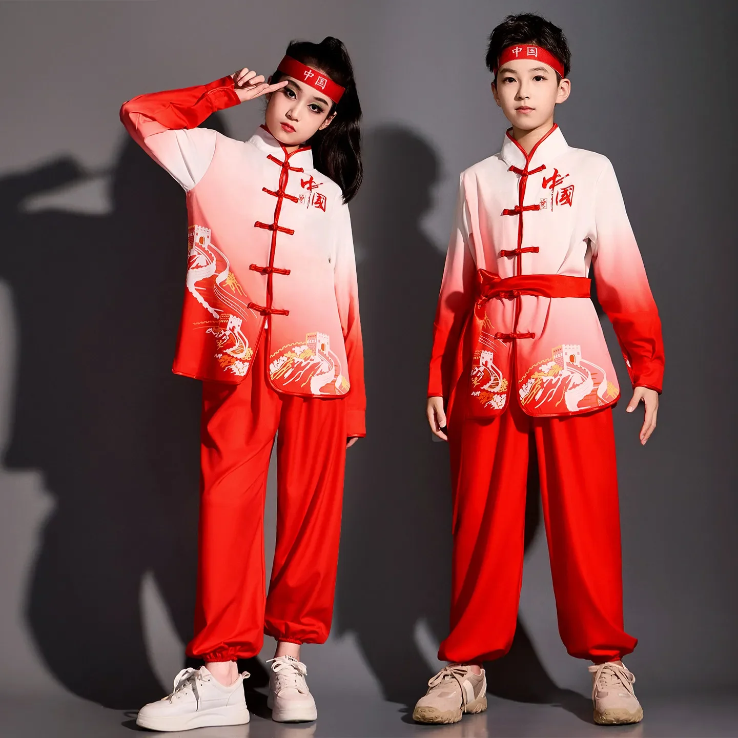uniforme-tradizionale-cinese-di-kung-fu-per-bambini-costume-di-arti-marziali-sfumato-rosso-e-bianco-abbigliamento-per-esibizioni-di-taichi-per-ragazzi-e-ragazze