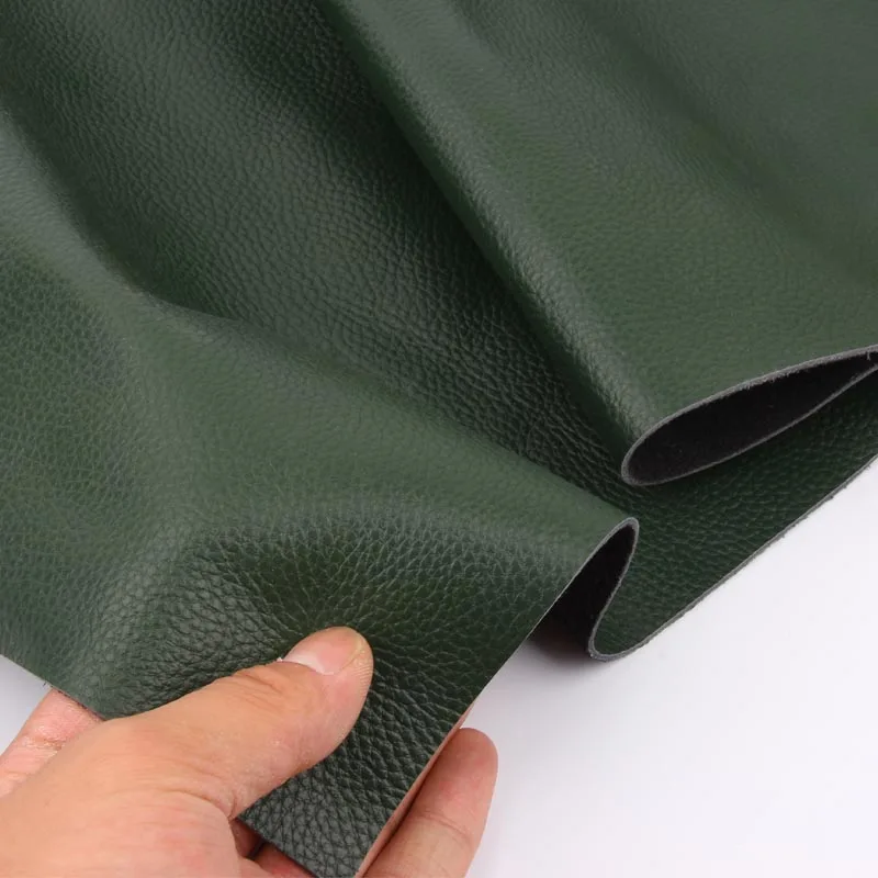 

Цельный кусок воловьей кожи, верхний слой кожи, темно-зеленая кожаная ткань для дивана с рисунком личи, стол из натуральной кожи c